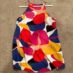 KLD L Vibrant Multicolor Halter Dress